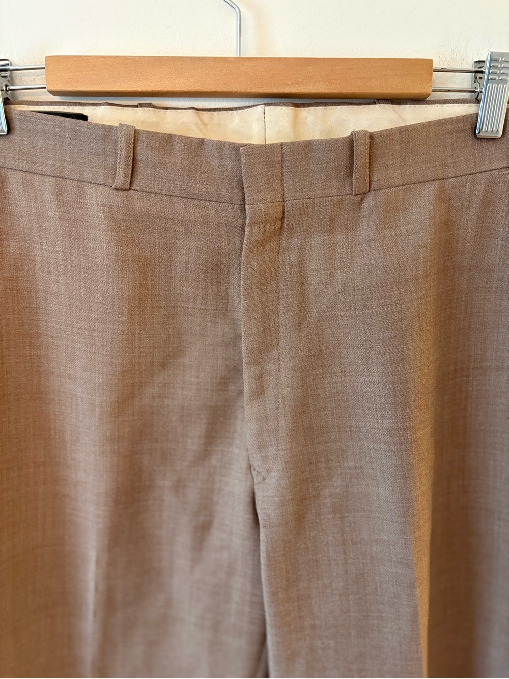 Vintage Wide Leg Brown Wool Trousers by Baycrest Made in Canada Size 18/XXL Fall - Picture 5 of 11